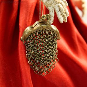 Antique Miniature Mesh Metal Purse in Small Size