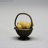 Antique dolls house metal basket , Antique Dollhouse miniature basket , Puppenstuben zubehor 