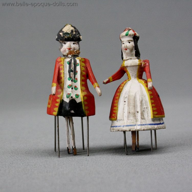 Puppenstuben zubehor , Erzgebirge Bristle Dolls 