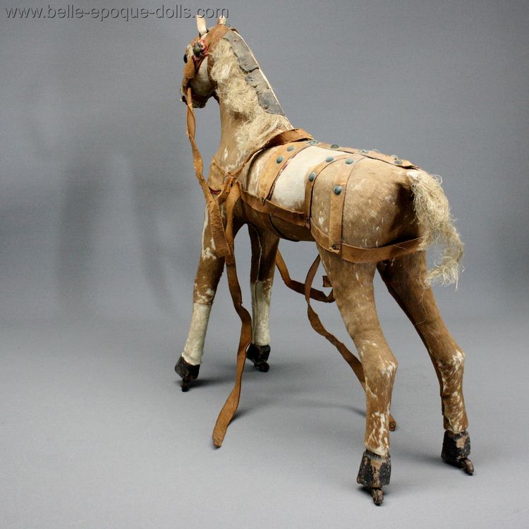 antique toy horse tilbury carriage , antique cart for doll