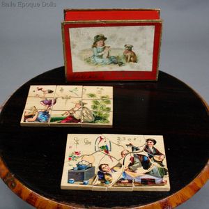 Antique French Jeu de Patience for Doll