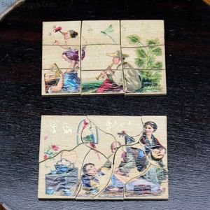 French jeu de patience , Antique Dollhouse miniature puzzle game ,  