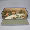 diorama diaporama farm miniature , farms and pastures antique cardboard box , antique miniature wooden animals 