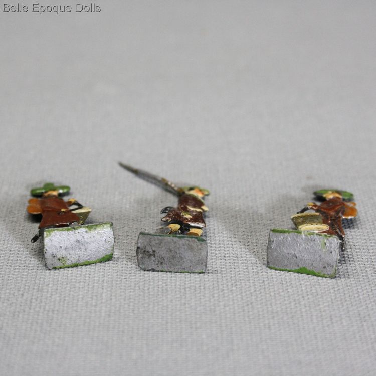 Antique dolls house metal toy , Antique Dollhouse miniature metal soldiers