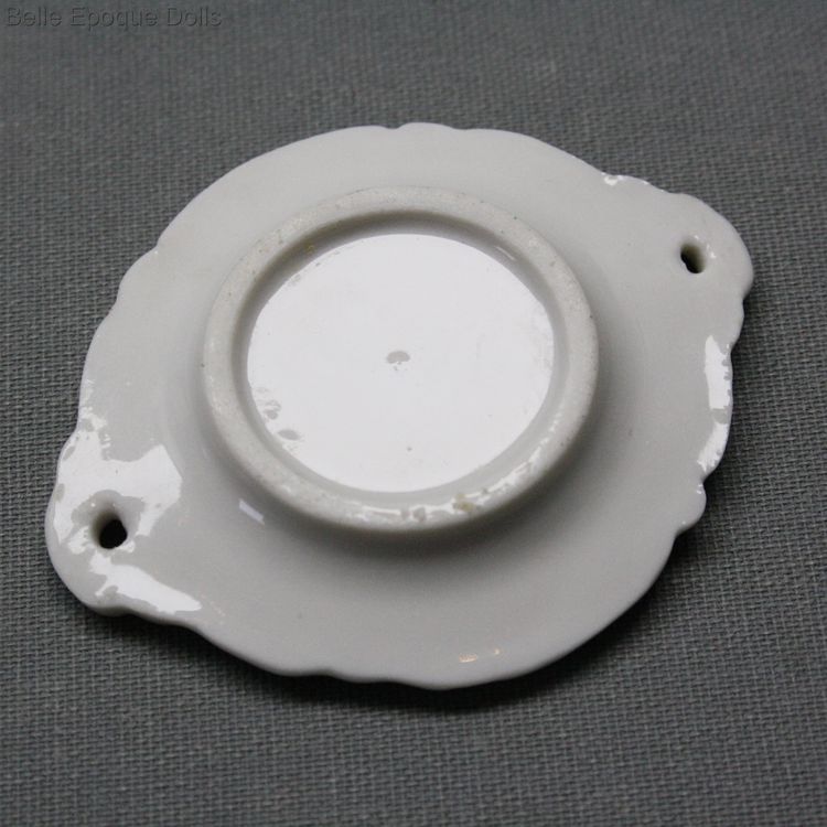 Puppenstuben zubehor Porzellanteller , antique porcelain dollhouse dish , Puppenstuben zubehor Porzellanteller