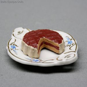 Antique Dollhouse Cake on Porcelain Dish