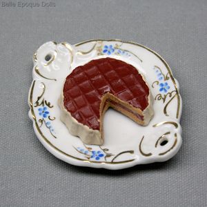 antique porcelain dollhouse dish , alte porzellan kuchen zubeh�r , Puppenstuben zubehor Porzellanteller 