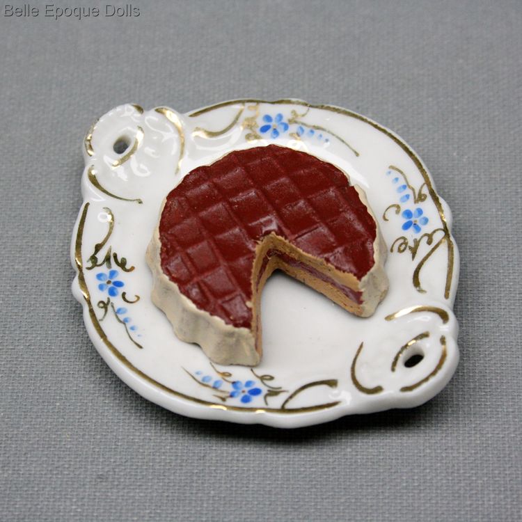 alte porzellan kuchen zubeh�r , Puppenstuben zubehor Porzellanteller
