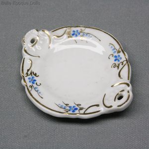 antique porcelain dollhouse dish ,  , Puppenstuben zubehor Porzellanteller 