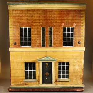 Antique Miniature English Four-Room Townhouse by Silber  Fleming