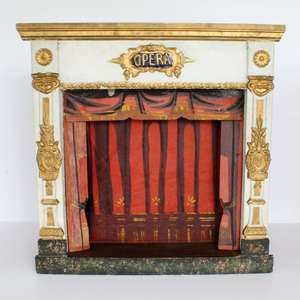 Marvelous Antique French Opera Theater with three scenery back-drops