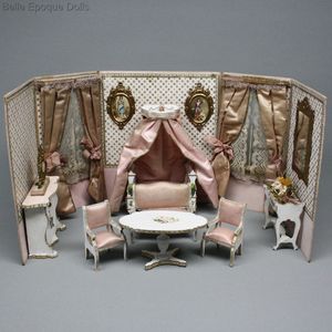 Antique French Folding Room with Furnishings - By Victor Bolant