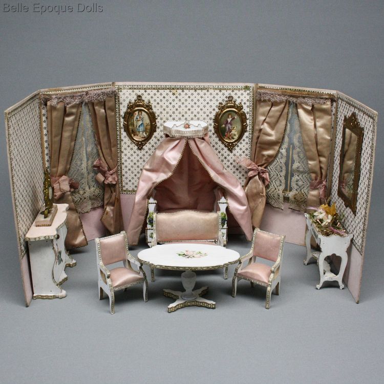 antique room decor folding room , antique miniature room mignonette
