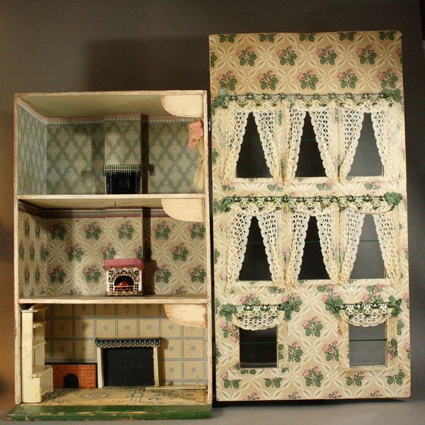 Antique Dollhouse Silber Fleming , alte Puppenhauser Silber Fleming 