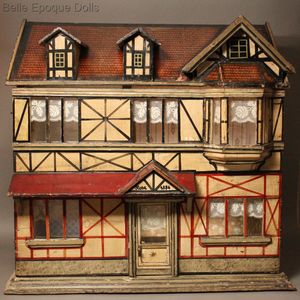 Outstanding large German Dollhouse by Christian Hacker - with Red Stamp