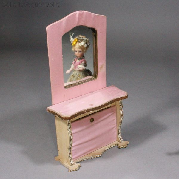 antique french room and furniture , Puppenstuben zubehor , French dollhouse salon miniature