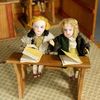 Antique dolls house French mechanical musical school room , Antique Dollhouse miniature school theater , Puppenstuben zubehor Schule theater 