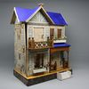 Puppenstuben zubehor , Antique dolls house with balcony , Antique Dollhouse miniature deauville French dollhouse 