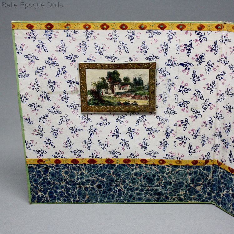 Antique Early French furniture , French dollhouse salon Louis Badeuille