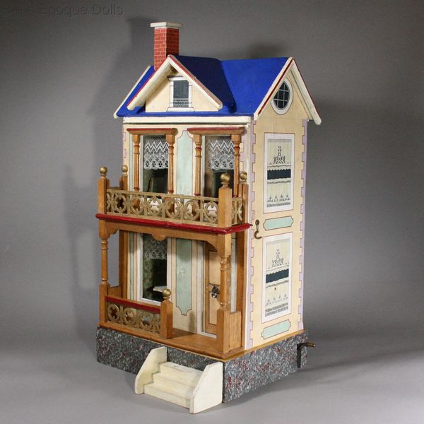 Antique Dollhouse miniature , Antique dolls house gottschalk