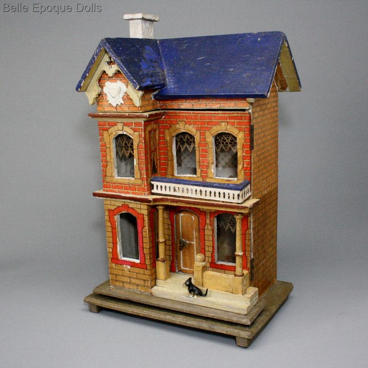 Antique dolls house Moritz Gottschalk , Puppenhauser , Antique Doll's house miniature