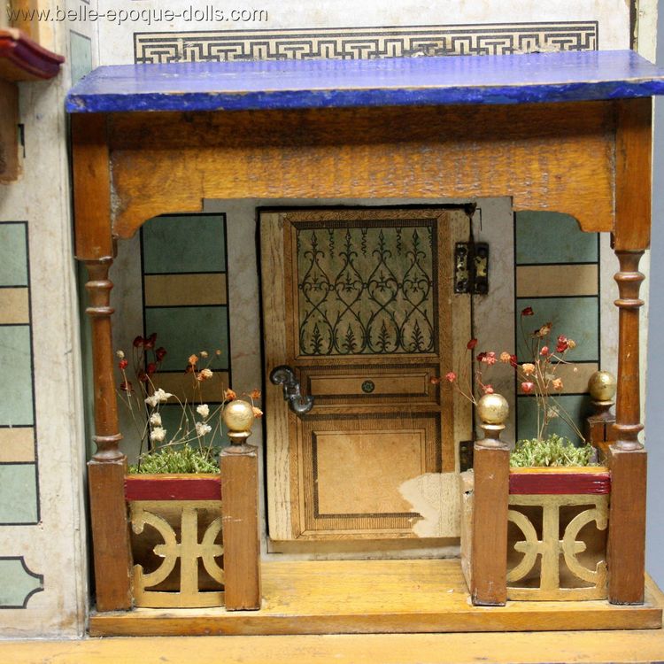 Antique french Dollhouse , Puppenhauser antique wooden dollhouse gottschalk , puppenhaus