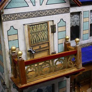 Puppenhauser antique wooden dollhouse gottschalk , Antique french Dollhouse , Villard Weill puppenhaus 