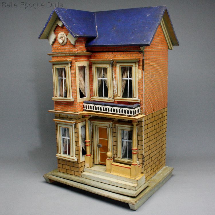 Moritz Gottschalk puppenhaus , Antique Dollhouse miniature gottschalk , Puppenhauser antique wooden dollhouse gottschalk