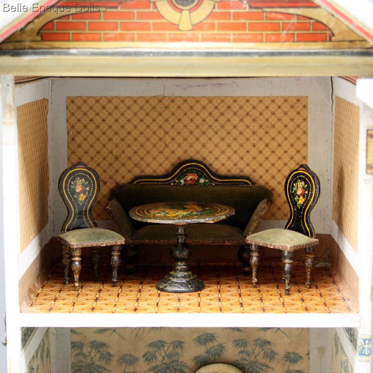 Antique Dollhouse Moritz gottschalk , Antique miniature dollhouse gottschalk