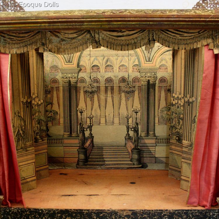  Antikes Theater Puppenstuben zubehor , Antique French miniature dolls theater opera