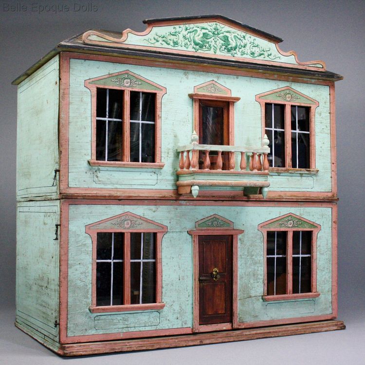 dolls house german dollhouse  , Puppenhuser alte christian hacker  , Antique german  dolls house 