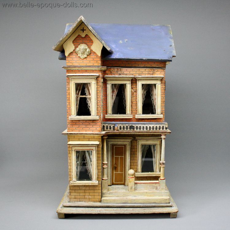 Moritz Gottschalk puppenhaus , Antique german dolls house  , Antique Dollhouse miniature gottschalk