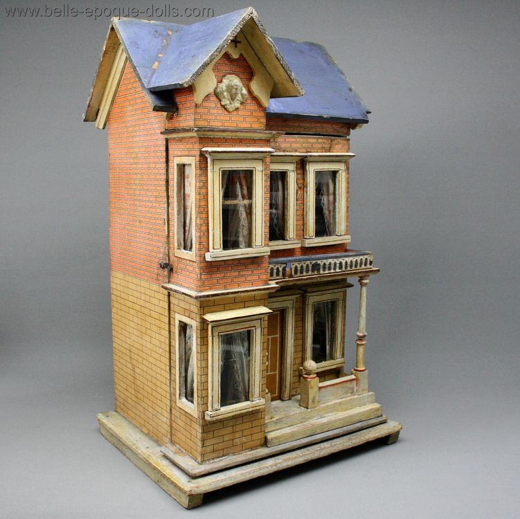 Puppenhauser antique wooden dollhouse gottschalk , Antique german dolls house 