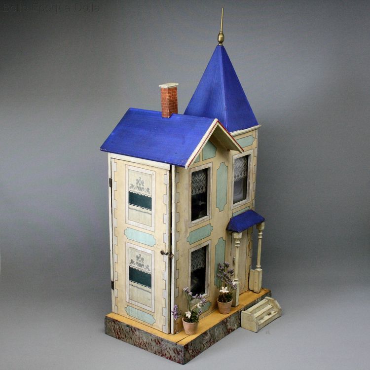 antiek Puppenhauser ,  antique wooden dollhouse