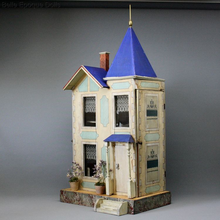 gottschalk miniature dollhouse ,  antique wooden dollhouse