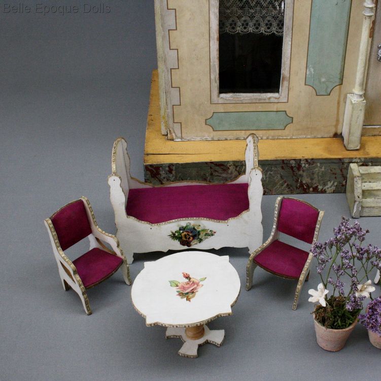 gottschalk miniature dollhouse , antiek Puppenhauser , doll house villard weill