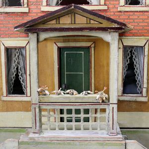 Moritz Gottschalk dollhouse , antique miniature wooden dollhouse , puppenhaser Moritz Gottschalk 