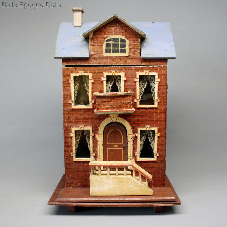 Antique Dollhouse all bisque doll , Puppenstuben puppenhaus  Theodor Heymann
