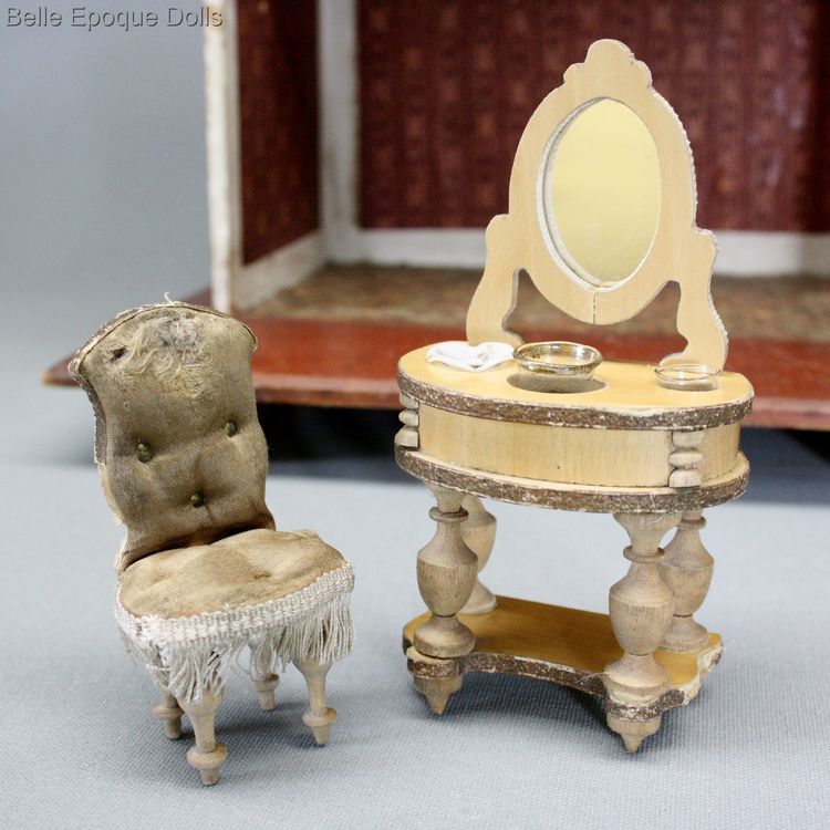 Puppenstuben puppenhaus  Theodor Heymann , Antique Dollhouse all bisque doll , Puppenstuben puppenhaus  Theodor Heymann