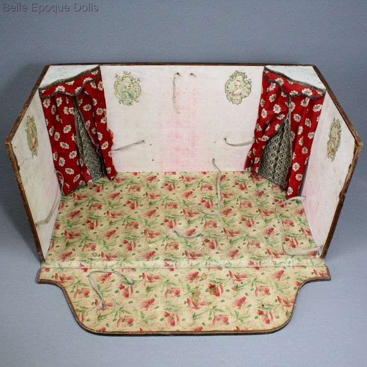 antique French miniature room box  , French room miniature  , antique French miniature room box 