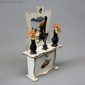 French room miniature  , Villard & Weill room box , antique French miniature room box  