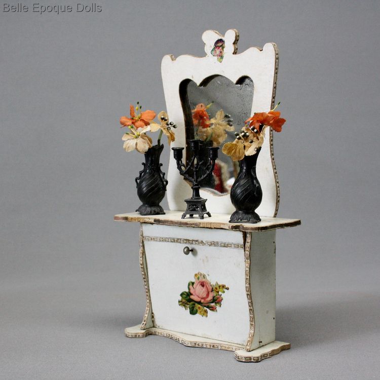 antique French miniature room box  , French room miniature  , antique French miniature room box 