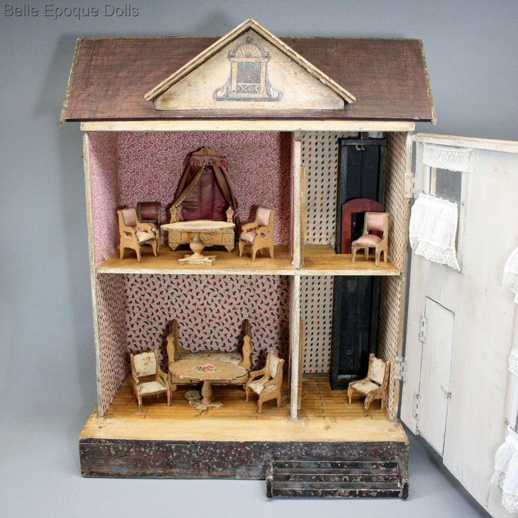 antiek puppenhaus , antique gottschalk dollhouse