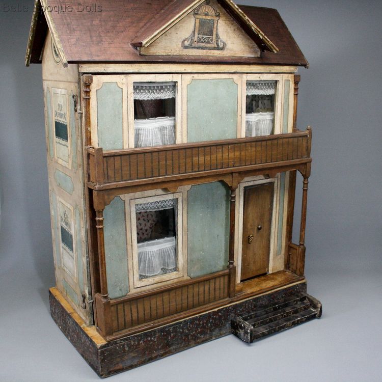 miniature doll house Villard Weill , antique gottschalk dollhouse