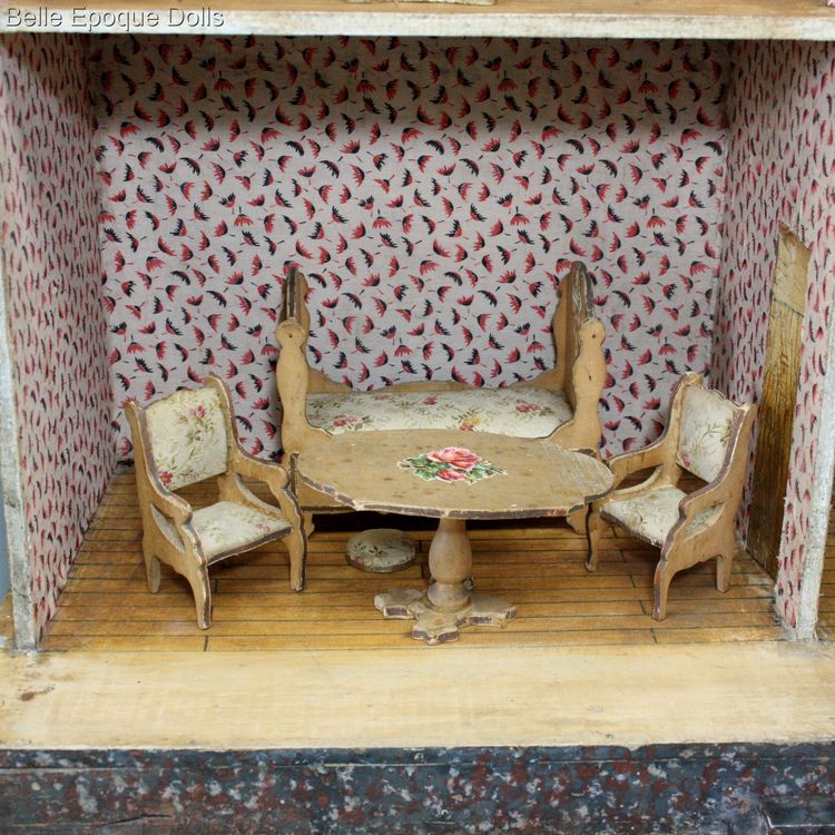 miniature doll house Villard Weill , antique gottschalk dollhouse