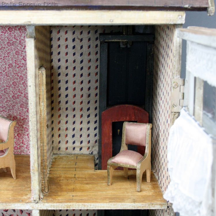 miniature doll house Villard Weill , antiek puppenhaus , miniature doll house Villard Weill