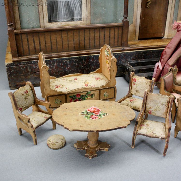 antiek puppenhaus , antique gottschalk dollhouse