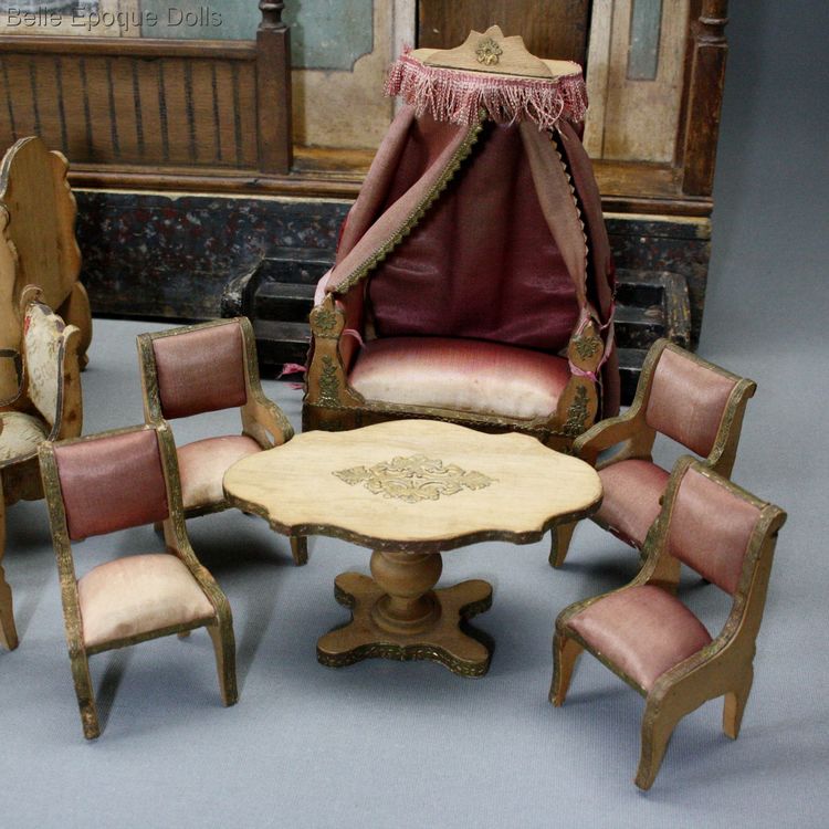 antiek puppenhaus , miniature doll house Villard Weill , 