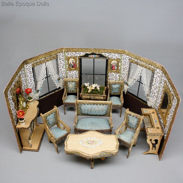 museum piece miniature room , antique room for sale , french room with decor