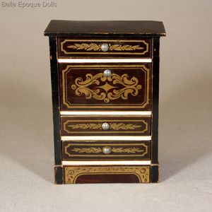 Biedermeier Secretaire with Mirrored Interior